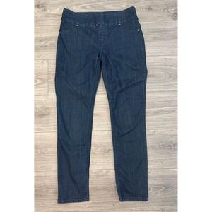 Chicos Womens Dark Wash Pull‎ On Jegging Pants Size S/M Denim Chic Travel